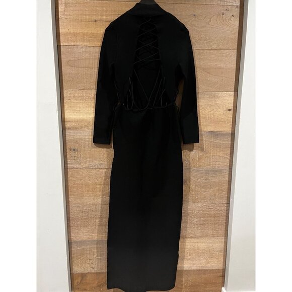 DUNDAS Cut Out Maxi Dress in Black SIZE L - Picture 7 of 11